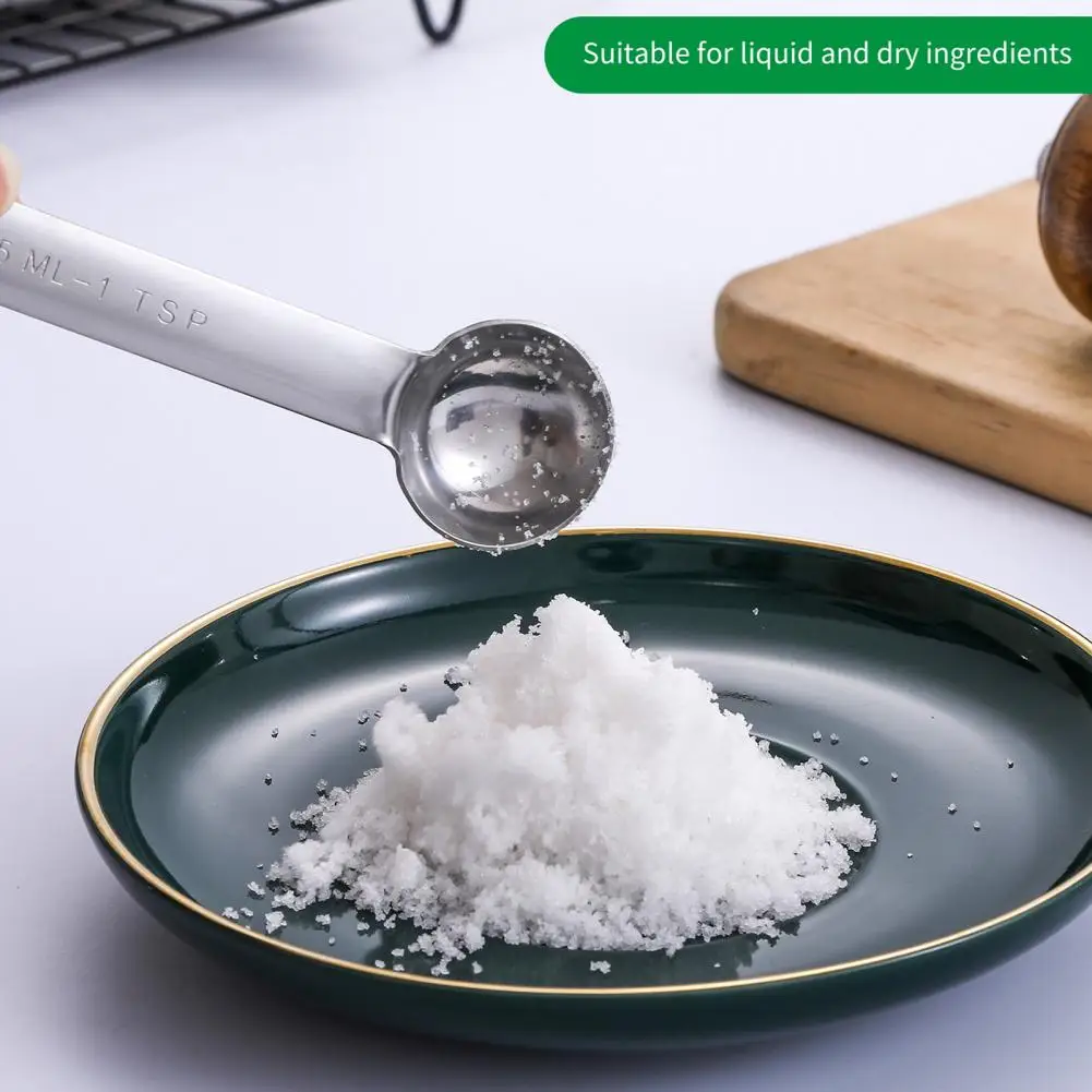 Colheres de copos de medição empilháveis Aço inoxidável Colheres versáteis para cozimento, Essencial de cozinha, 12 pcs