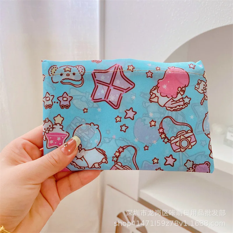 2024 Hello Kitty My Anime Sanrio Shopping Bag Portable Folding Large Capacity Eco-Friendly Supermarket Shopping Bag Totebags