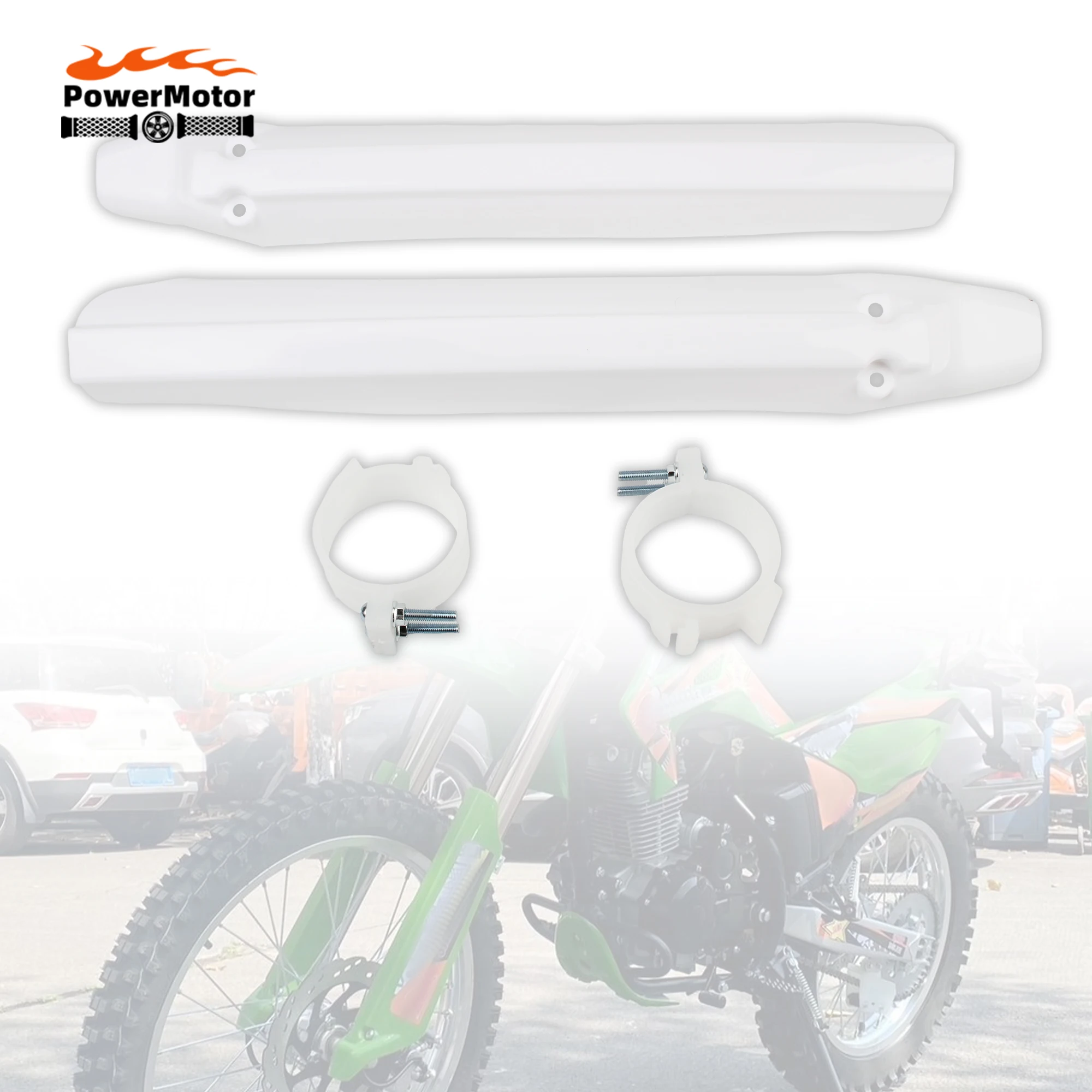 Motorrad Weiß Gabel Schutzfolie Für Kawasaki Suzuki Yamaha Honda CRF230F CRF230 Hawk 250 Motocross Zubehör