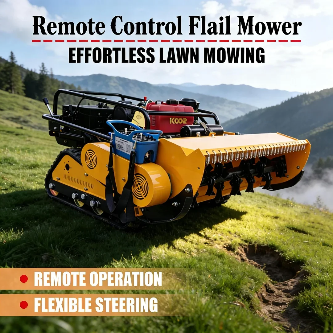 

Customized Remote Controlled Heavy Duty Flail Lawn Mower 459CC E-Start EPA Euro V Certified Agriculture Forestry Weeding