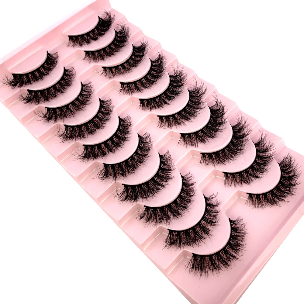 Nuovo 10 paia ciglia finte naturali ciglia finte trucco lungo ciglia di visone 3d estensione ciglia ciglia di visone per la bellezza