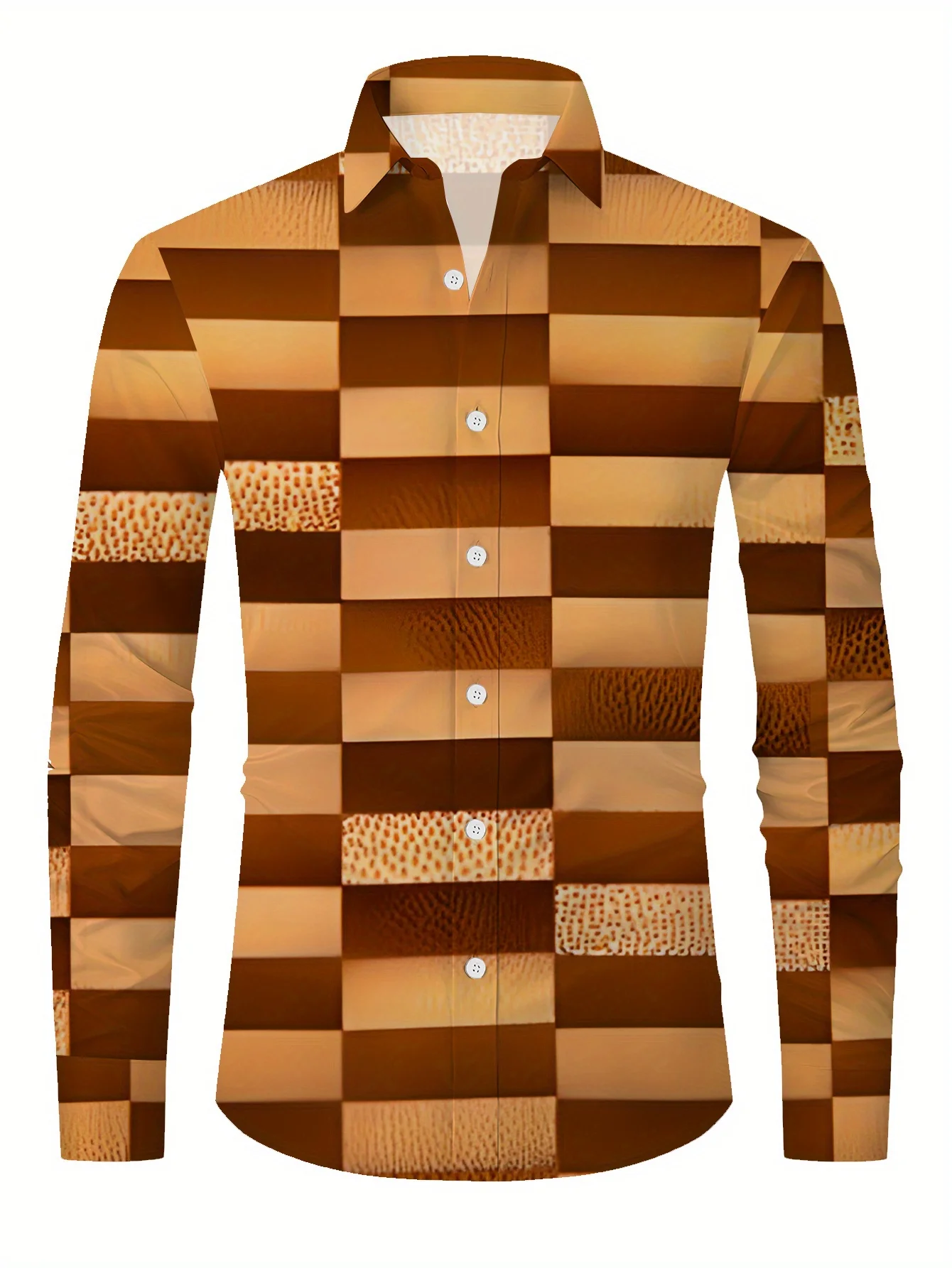 Men's casual fashion long-sleeved shirts look good in all seasons, and the new patterns come in a variety of pattern
