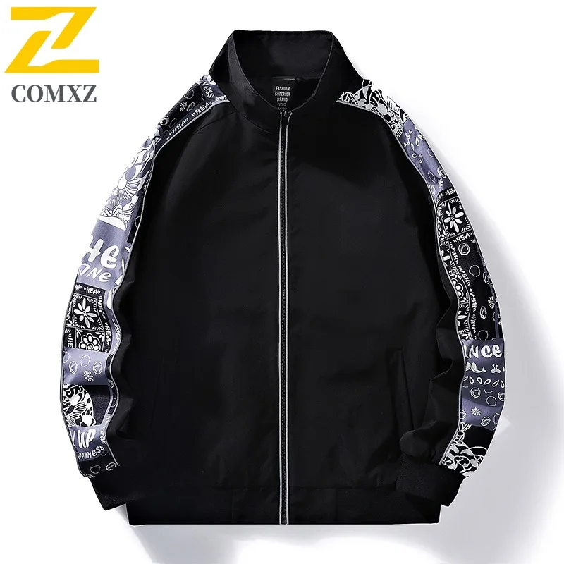 

COMXZ Premium Jacket New Autumn Fashion Print Design Lightweight Hiking Coat Outdoor Sports Comfortable Autumn Trendy Outerwear