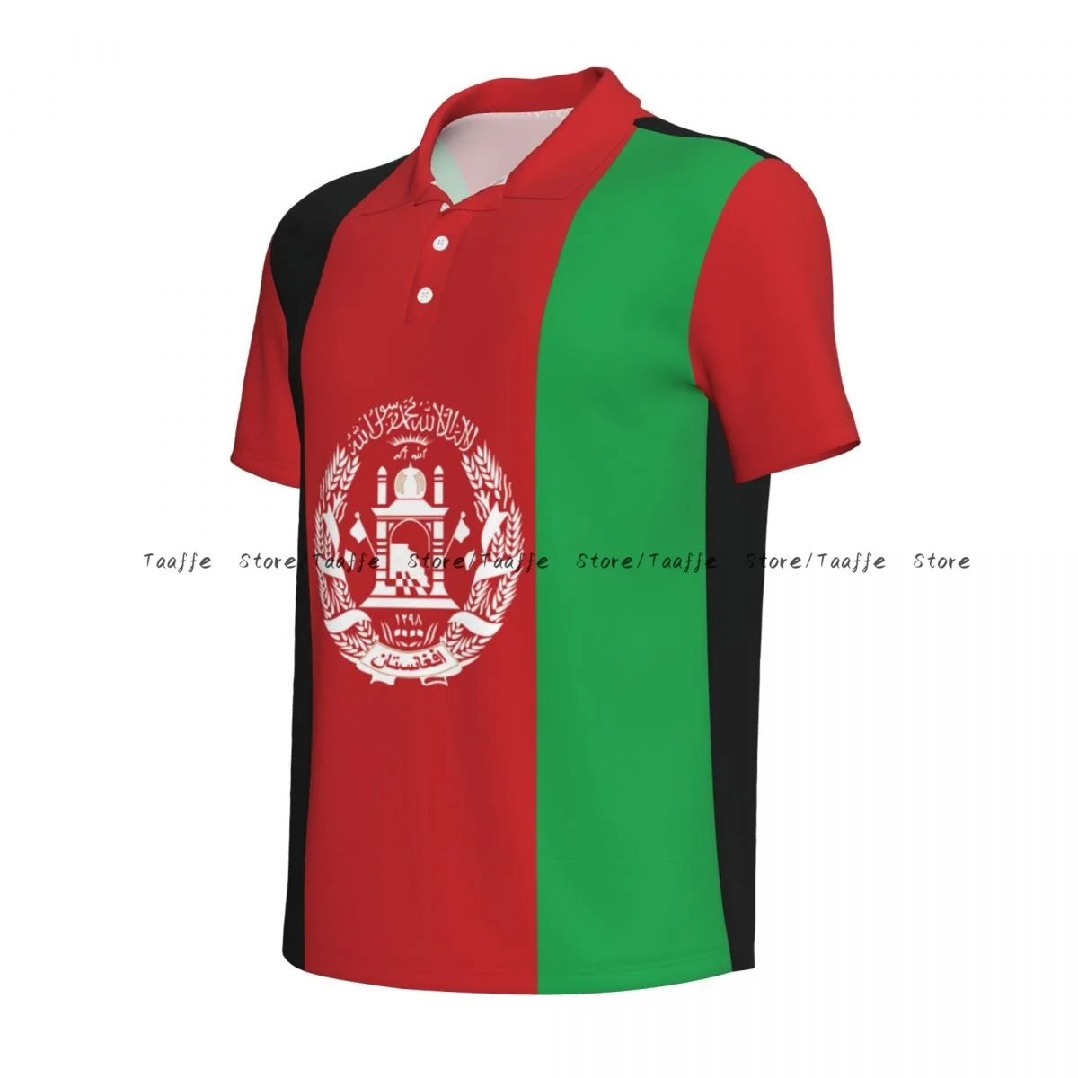 Afghanistan Flag Men's polo shirt collar T-shirt short sleeve casual street shirt