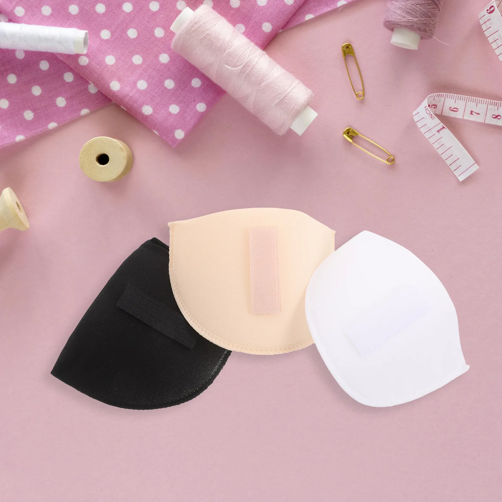 

6Pcs Universal Shoulder Pads for Women Men Soft Sponge Insert Pads for Jackets Dresses Coats Anti Slip Comfortable Structure