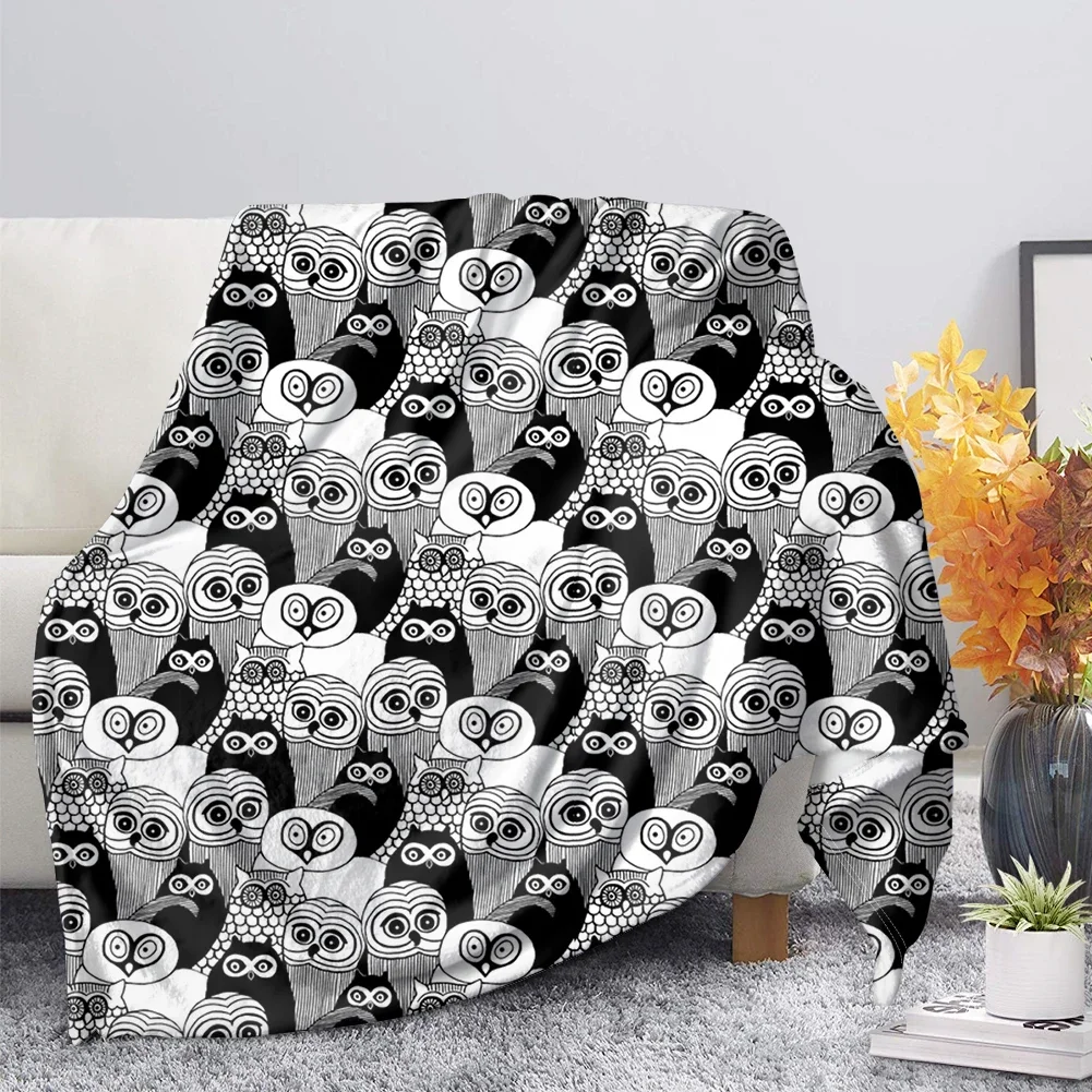 

Owl Flannel Throw Blanket Super Soft Lightweight Fleece Gift for Bed Sofa Couch King Queen Size Teenage Girl