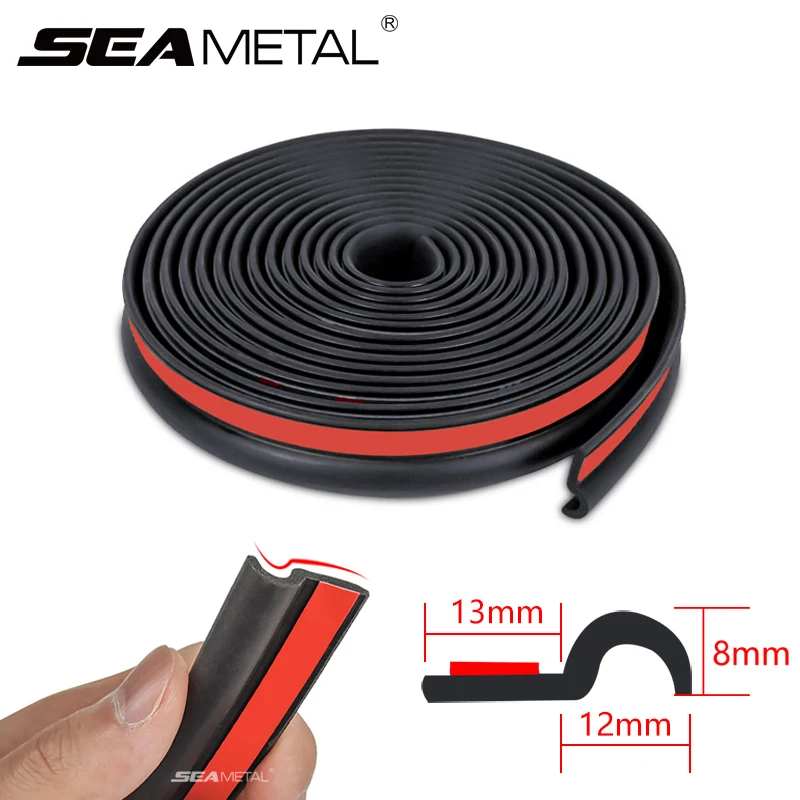 SEAMETAL Z Type Car Door Seal Strip 25mm Universal Auto A/B/C-Pillar Rubber Seals for Noise Insulation Dustproof Sealing Strips