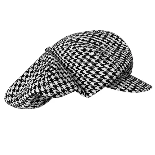Imagen 2 del producto Gorra de Newsboy de cabeza grande para mujer, boina Vintage de pintor, sombreros de invierno, gorras octogonales de pata de gallo, hueso femenino, hombre, NC36