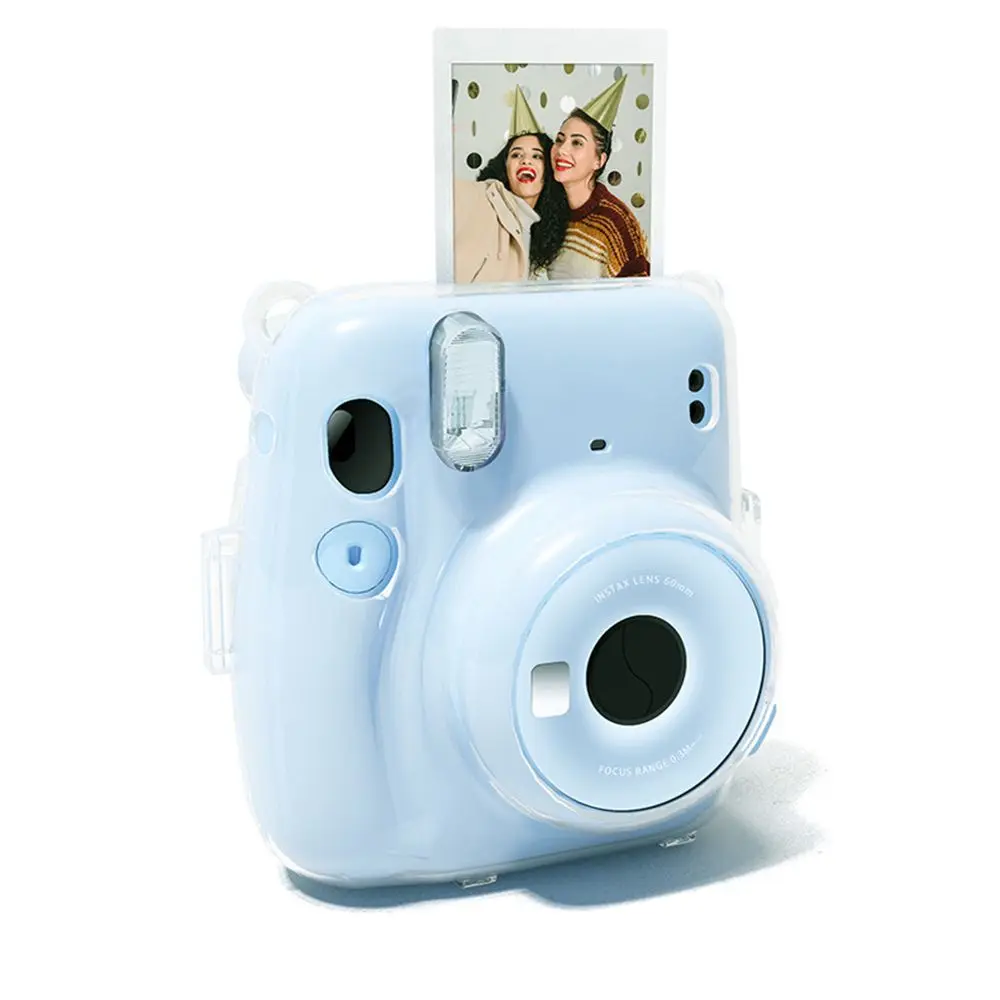 Odporny na wstrząsy pasek na ramię naklejka powłoka ochronna torba na zdjęcia futerał do przechowywania pokrywa aparatu dla Fujifilm Instax Mini 11