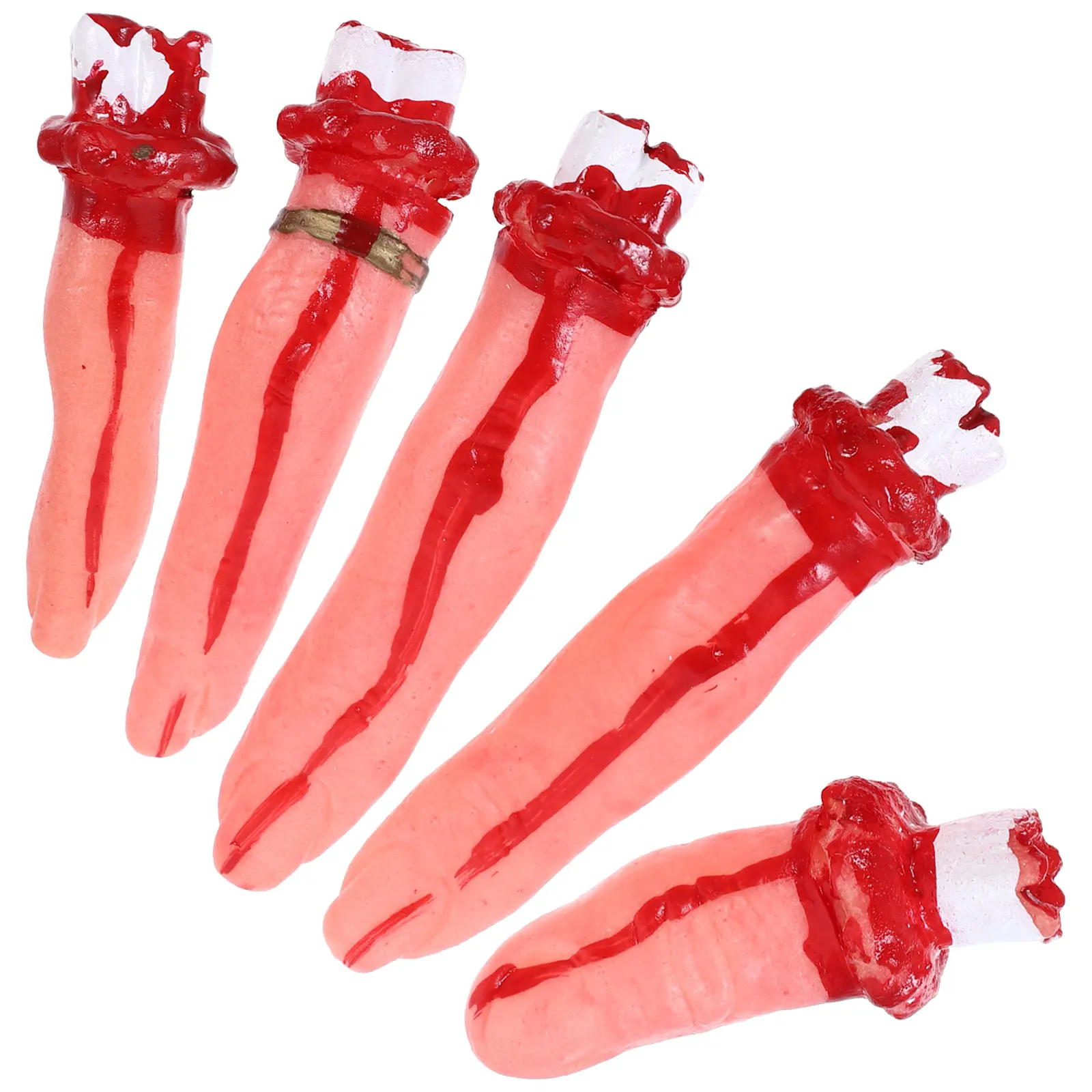 

Simulation Broken Fingers Set Halloween Horror Finger Props For Spooky Decorations5 Bloody Fake Fingers For Halloween