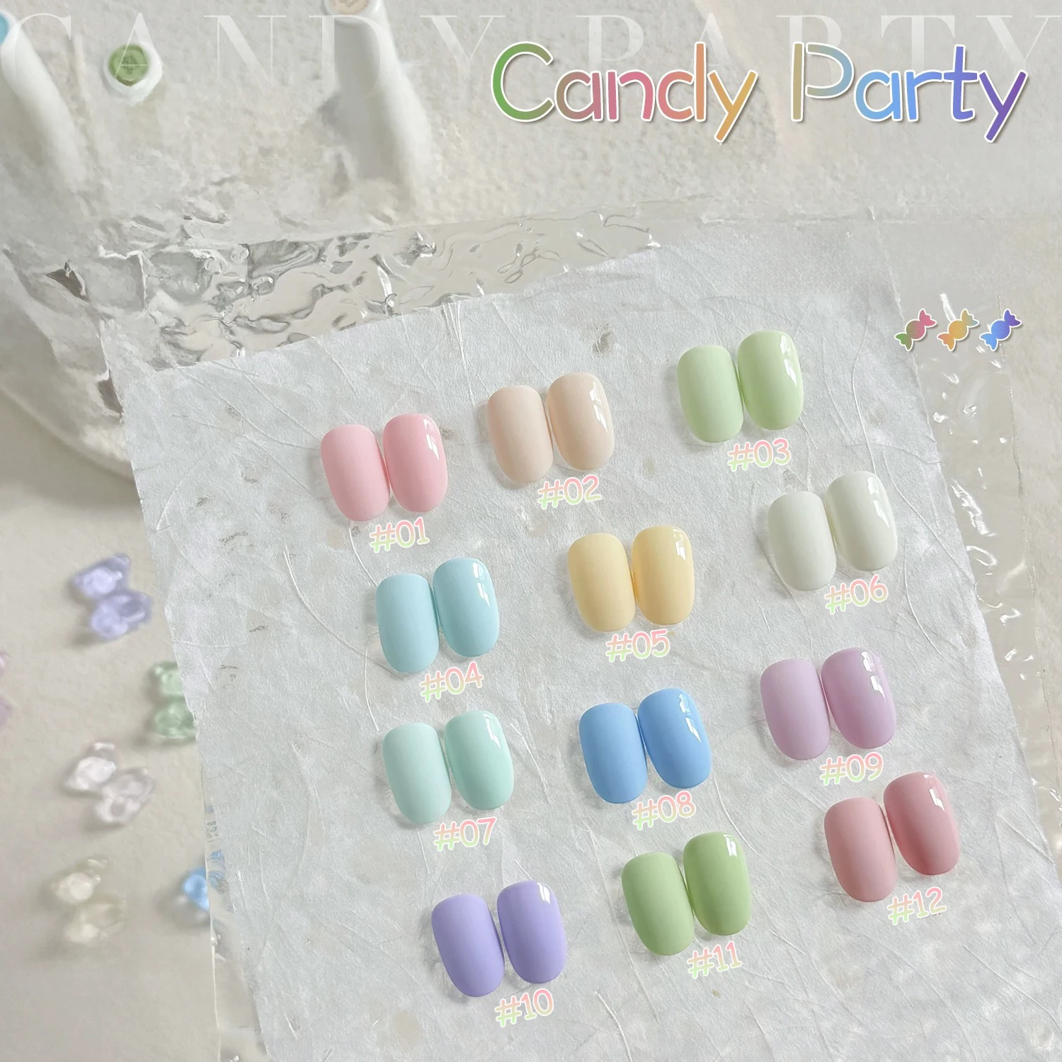 

1 шт. WS 2025 New Summer Sweet First Love Candy Party Лак для ногтей Отбеливающий мятно-зеленый дофамин Макарон для дизайна ногтей Товары для ногтей