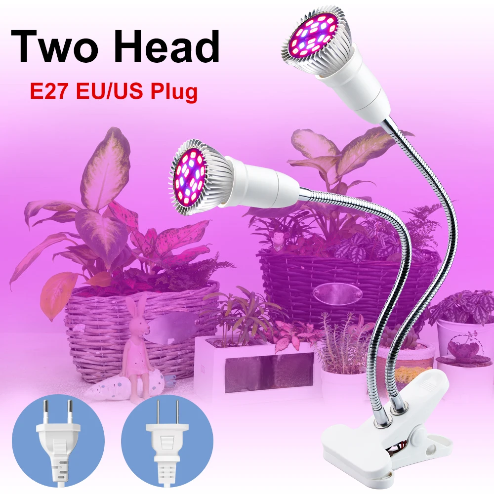 

EU US Phyto Light Full Spectrum LED Grow Lamp 18W 20W Plant Lights AC85-265V Indoor Garden Seeding Flower Fitolampy Growth Tent