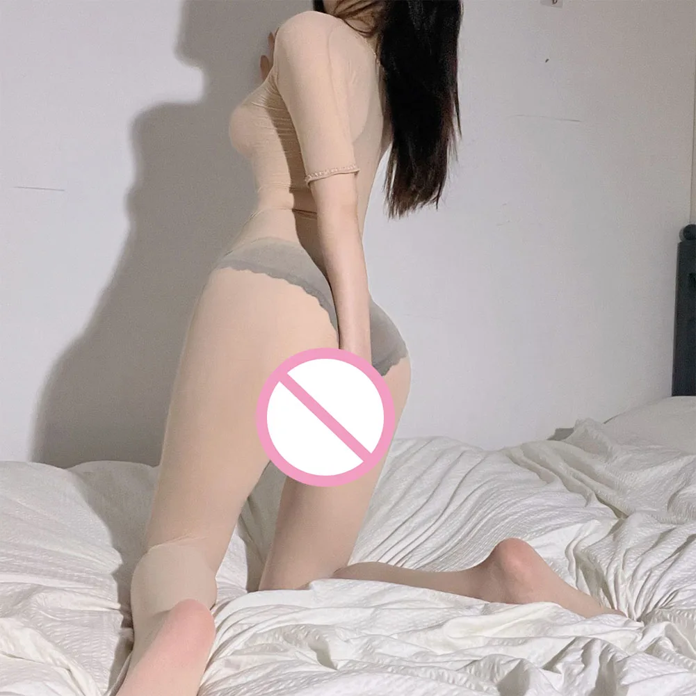 ملابس داخلية ضيقة مرنة غير ملحومة للرجال ، بدلة جسم مثيرة شفافة ، جوارب لكامل الجسم ، جوارب طويلة ، جمبسوت غمد ، ملابس داخلية مثلي الجنس
