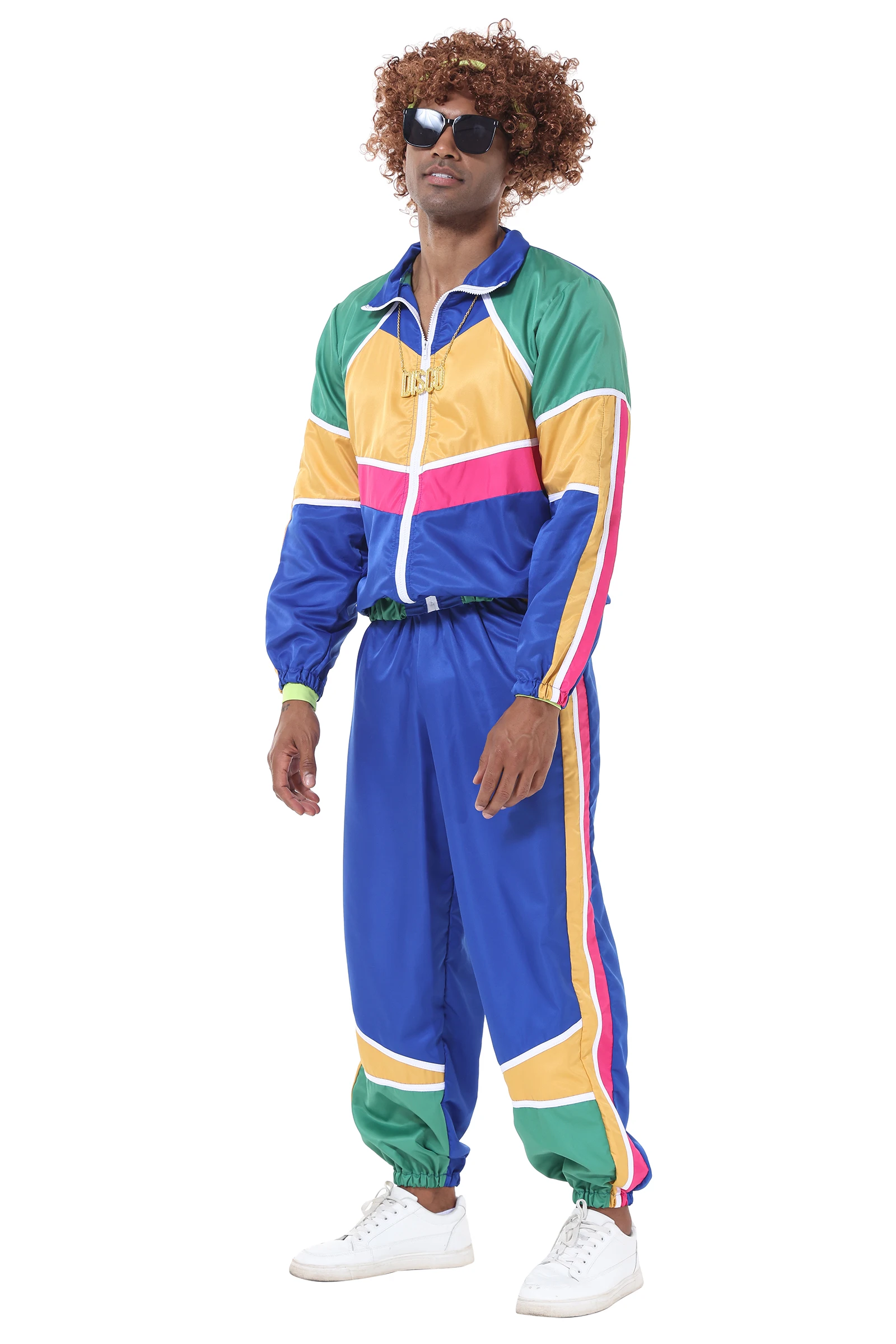 Traje de Halloween masculino e feminino, Retro adulto, Hippie Rock, Disco, Cosplay, Casais, Festa Purim, Mardi Gras, Vestido extravagante, Anos 60, Anos 70