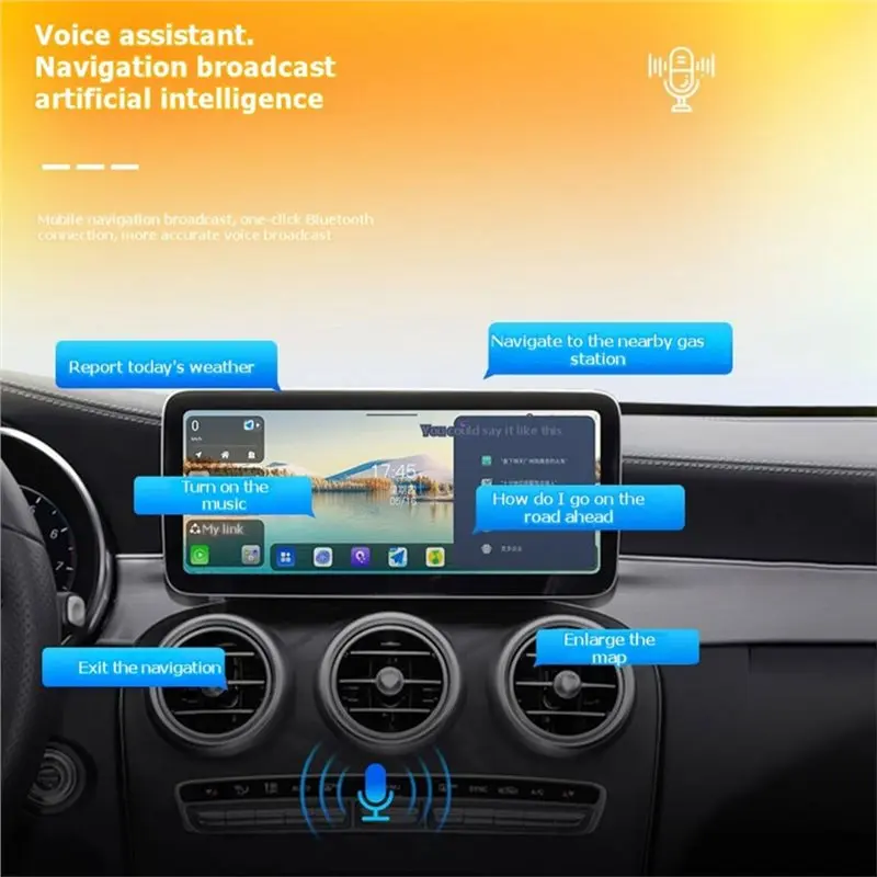Voice Assistant Equipped Wireless Carplay& Android Auto Baby Monitor 5Ghz Wifi Night Vision Super Wide Angle Car Camera