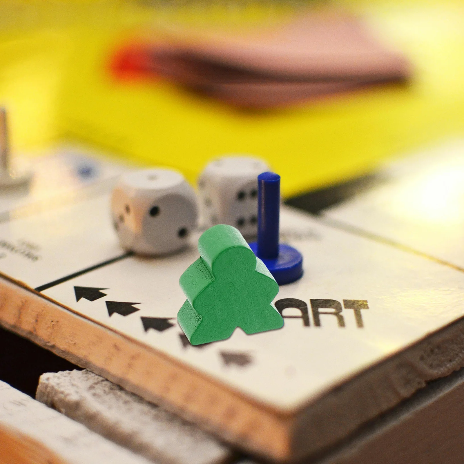 

50Pcs Wood Chess Pieces Set Human Shape Pawns Table Game Flying Chess Accessories Replacement Pieces for Board Games Desktop