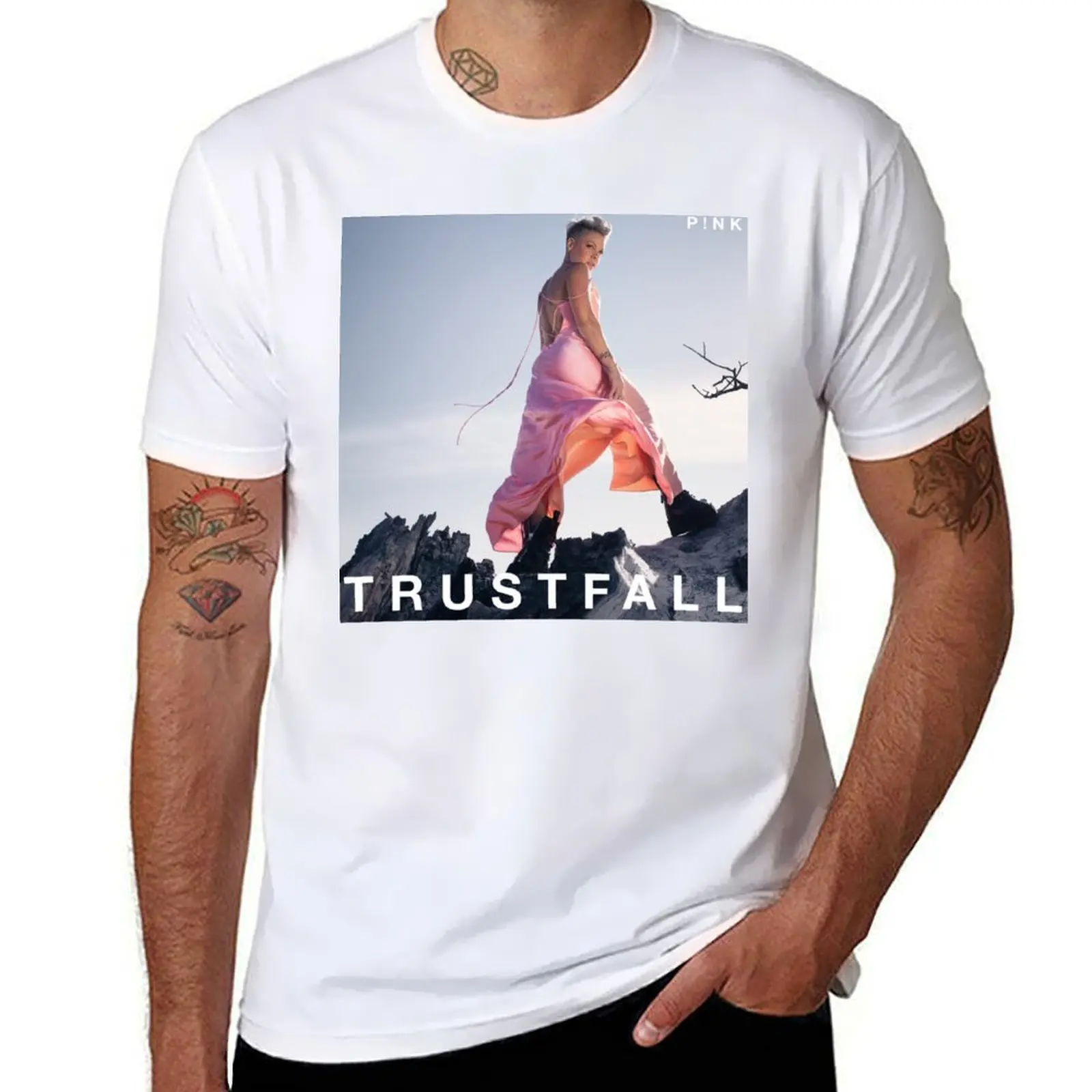 

pink summer carnival 2023 trust fall T-Shirt g man t shirts for men t shirt man designer T-Shirt