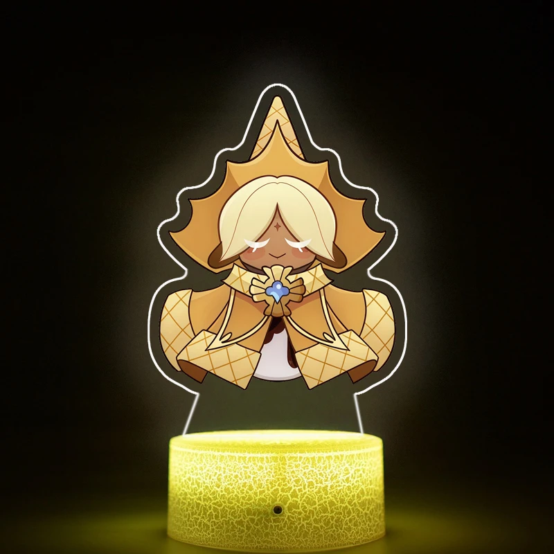 Acrylic Anime Cartoons Night Light for Cookie Run: Kingdom Bedroom Desktop Standee Atmosphere Creativity Figure Decoration Gift