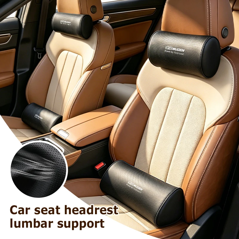 Car Headrest Neck Pillow Auto Neck Cushion Memory Foam For Honda Mugen Power Accord Civic vezel Crv City Jazz Hrv