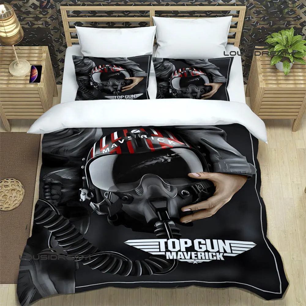 Movie Top Gun Printed Bedding Sets exquisite bed supplies set duvet cover bed comforter set  bedding set luxury birthday gift