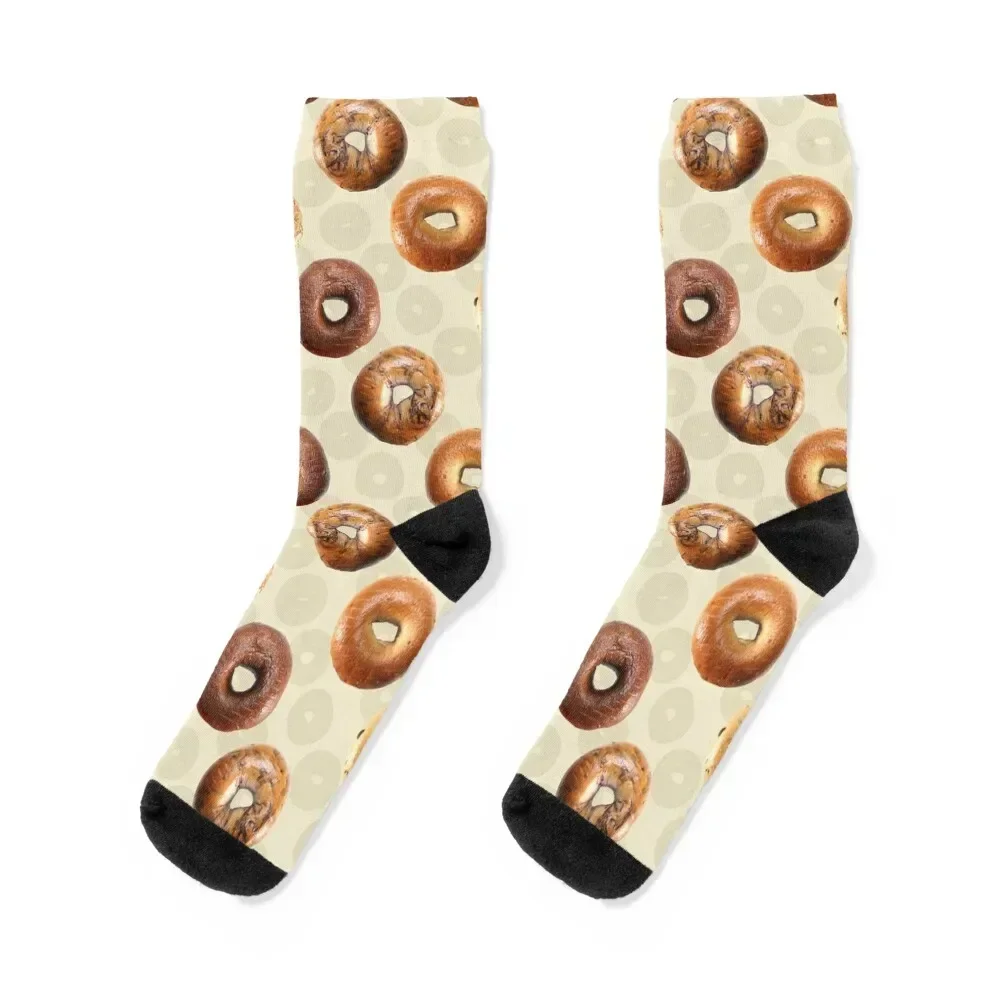 

Bagels Socks happy new year cartoon Socks For Men Women's