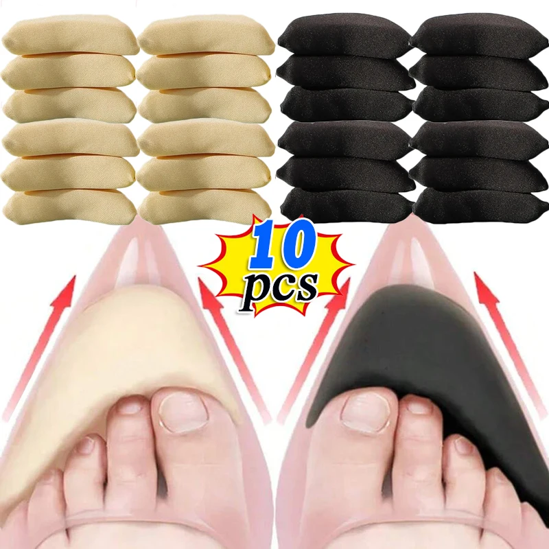 10 قطعة منصات إدراج الإسفنج الأمامية تعديل تقليل حجم الحذاء لتخفيف الآلام عالية الكعب حشو النعال الأمامية تو التوصيل حشوة وسادة #1