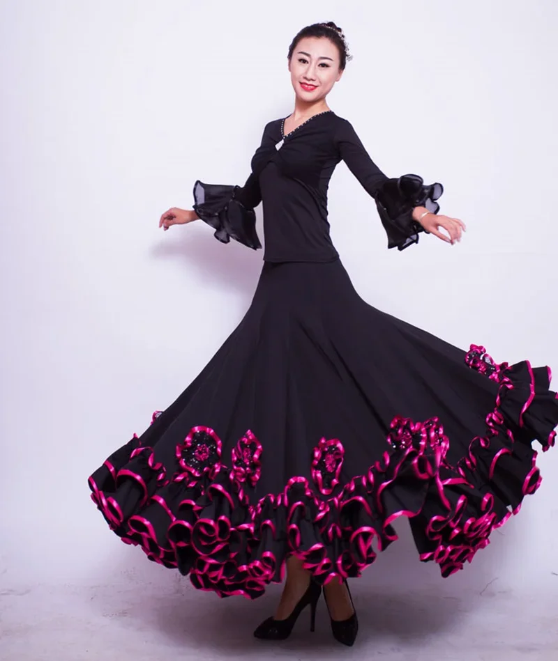 

Ballroom Dance Dress for Dancing Newest Design Woman Modern Waltz Tango Dance Skirt /standard Ballroom Competition Costumes