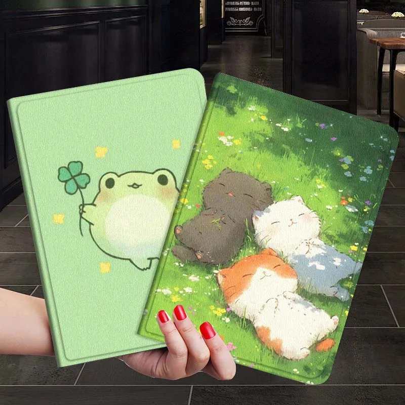 

Милый чехол-подставка для планшетов Xiaoxin Lenovo Tab P12 Extreme Legion Y900 Idea Pro GT 12.1 2025 с мультяшными мотивами (медведь, кошка, лягушка) – идеальный подарок