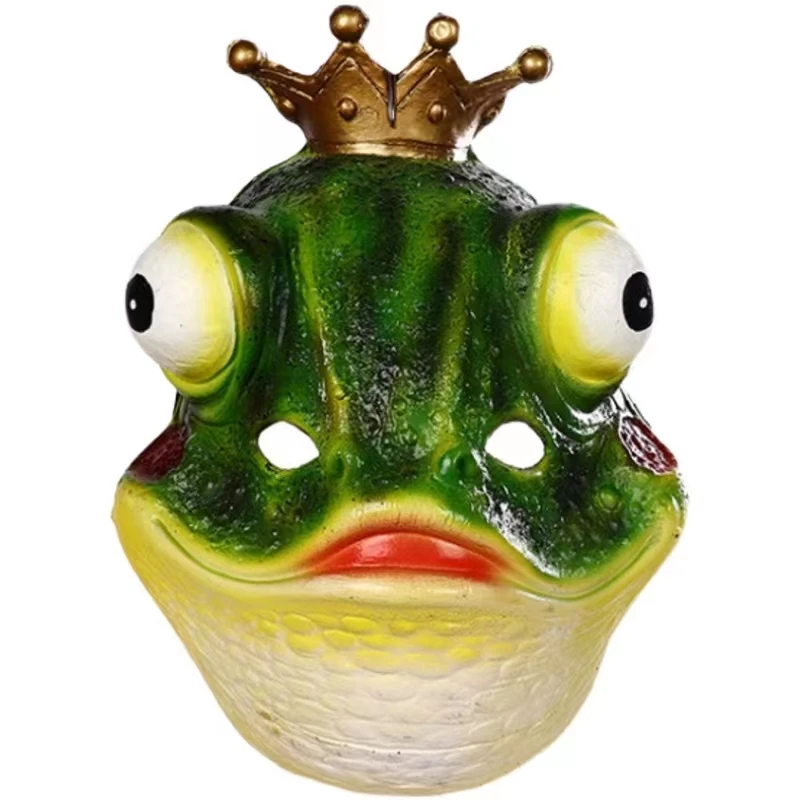 

Frog Prince Mask Accessories Funny Animal Half Face Latex Head Carnival Masquerade Decoration Cosplay Halloween Costume for Men