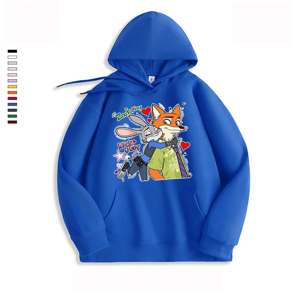 

Judy Nick Pattern Hoodie Children's Disney Zootopia Theme Loose Style Hoodies Clothes Spring Autumn Top for Boys and Girls