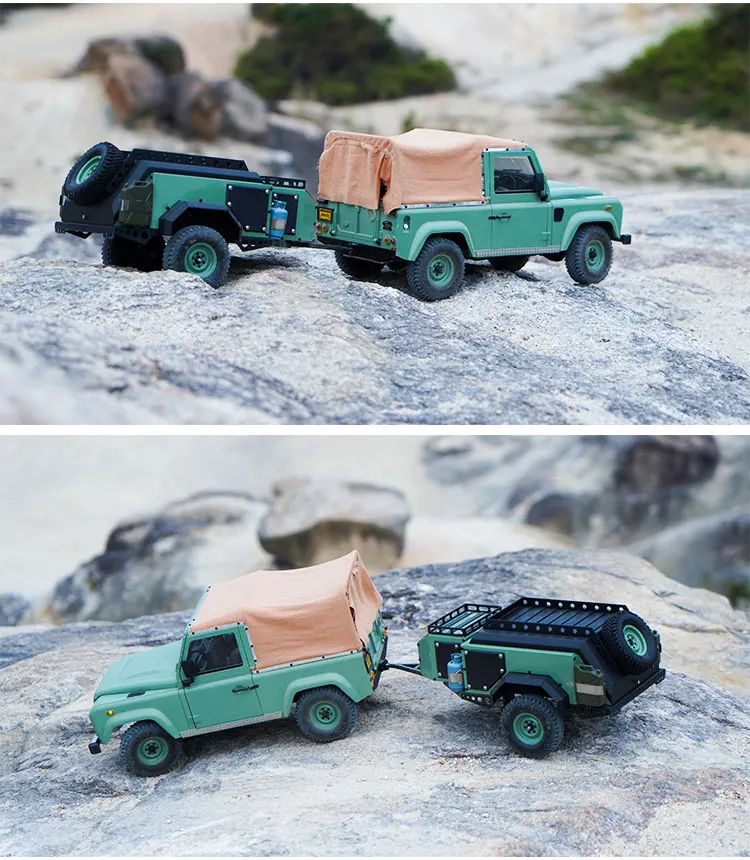 

1/10 Simulated Metal Independent Suspension Trailer Truck for 1/8 1/12 Remote Control Climbing Off-road Model Car Accessories