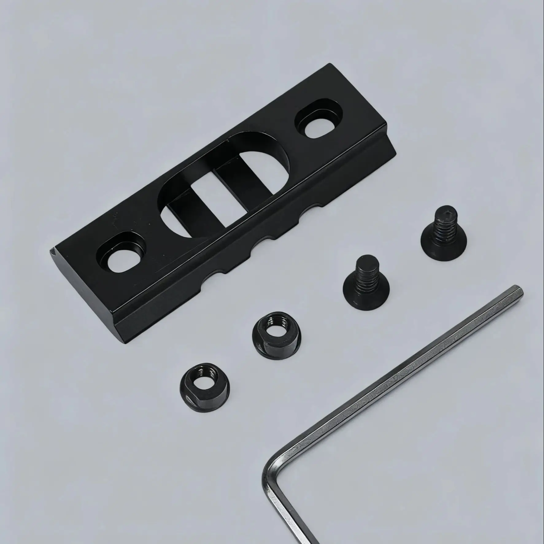 

Outdoor Tactical Keymod 20mm Rail 3-Slot Hollow Metal Rail Universal for MI NSR Handguard Airsoft Accessory