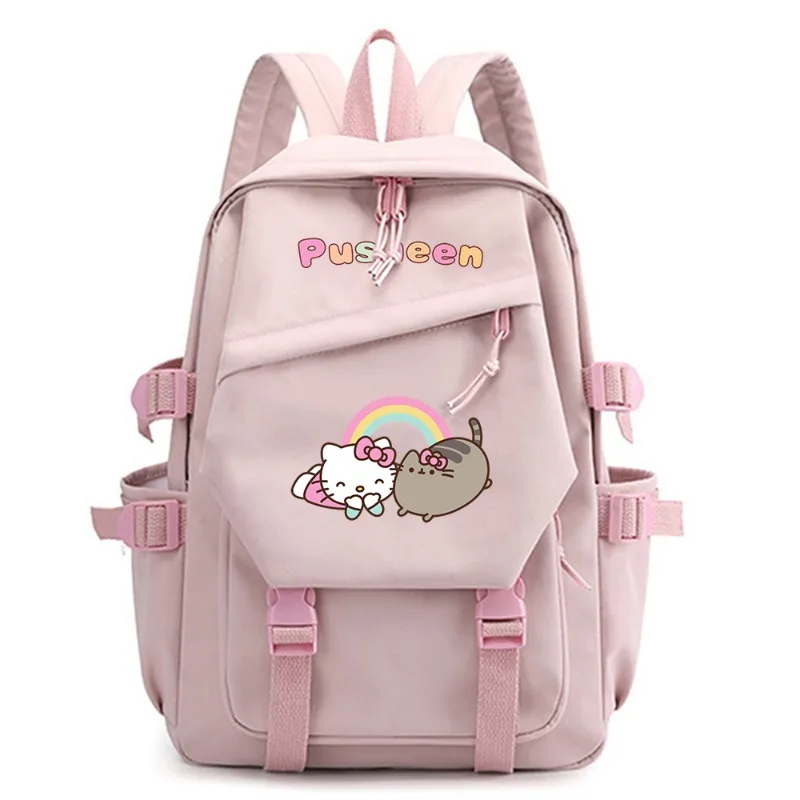 Pusheen Backpack Anime Student Travel Large Capacity Waterproof Wear Resistant Cartoon Cute Fashion Computer Notebook Bookbag