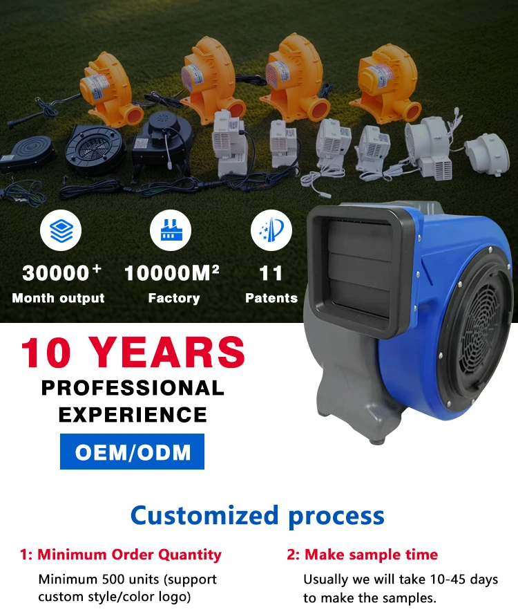 1HP Portable Electric Air Blower Powerful Commercial Inflatable for Inflatables and Bouncers view 5