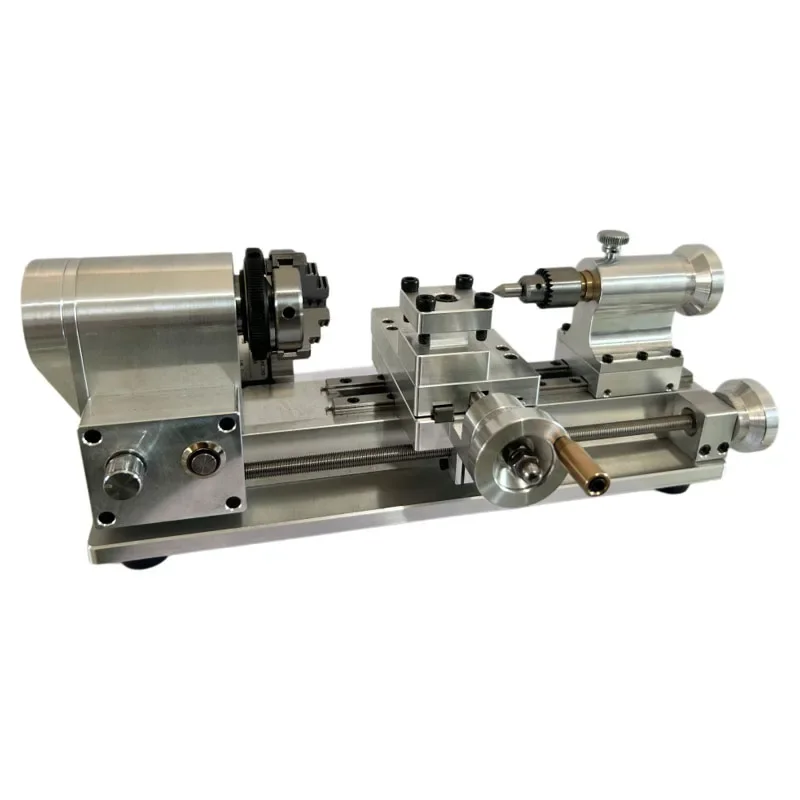 DIY Mini Lathe Multifunctional Household Woodworking Homemade Small Lathe Portable Desktop Micro-Lathe (24V 80W)