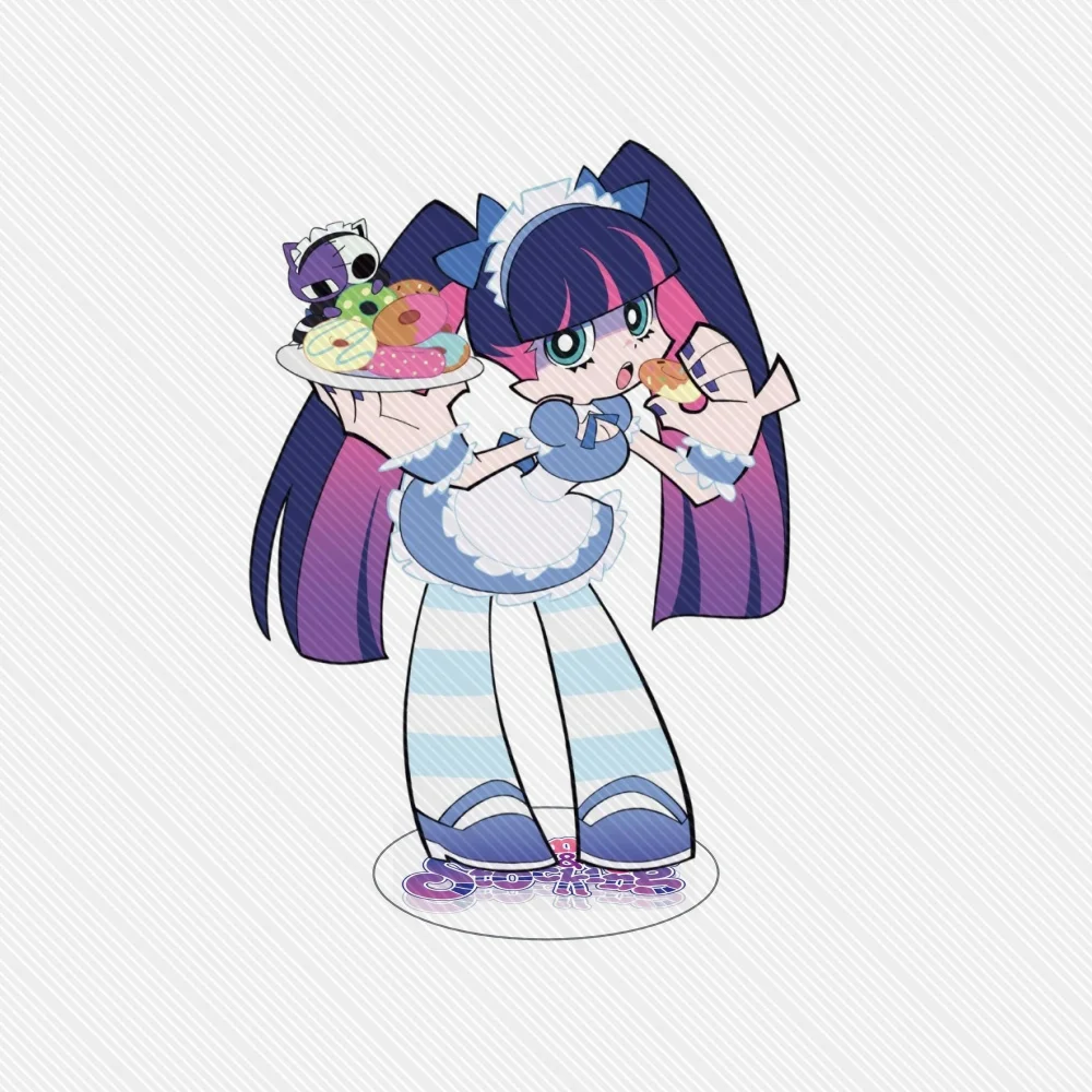 15CM Anime Panty & Stocking Acrylic Stand Model Cosplay Characters Ornament Accessories Christmas Collection Gifts