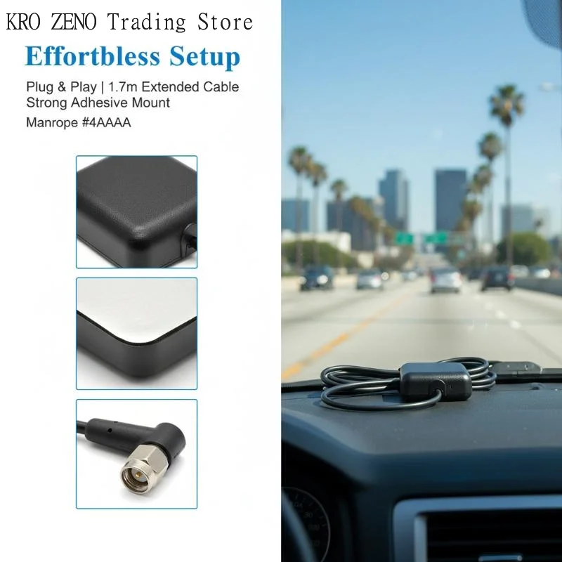 1Pcs 1.7 Meter GPS Antenna for Android Car Radio High Gain Extended Cord Suitable for Caddy Lada  Retrofit