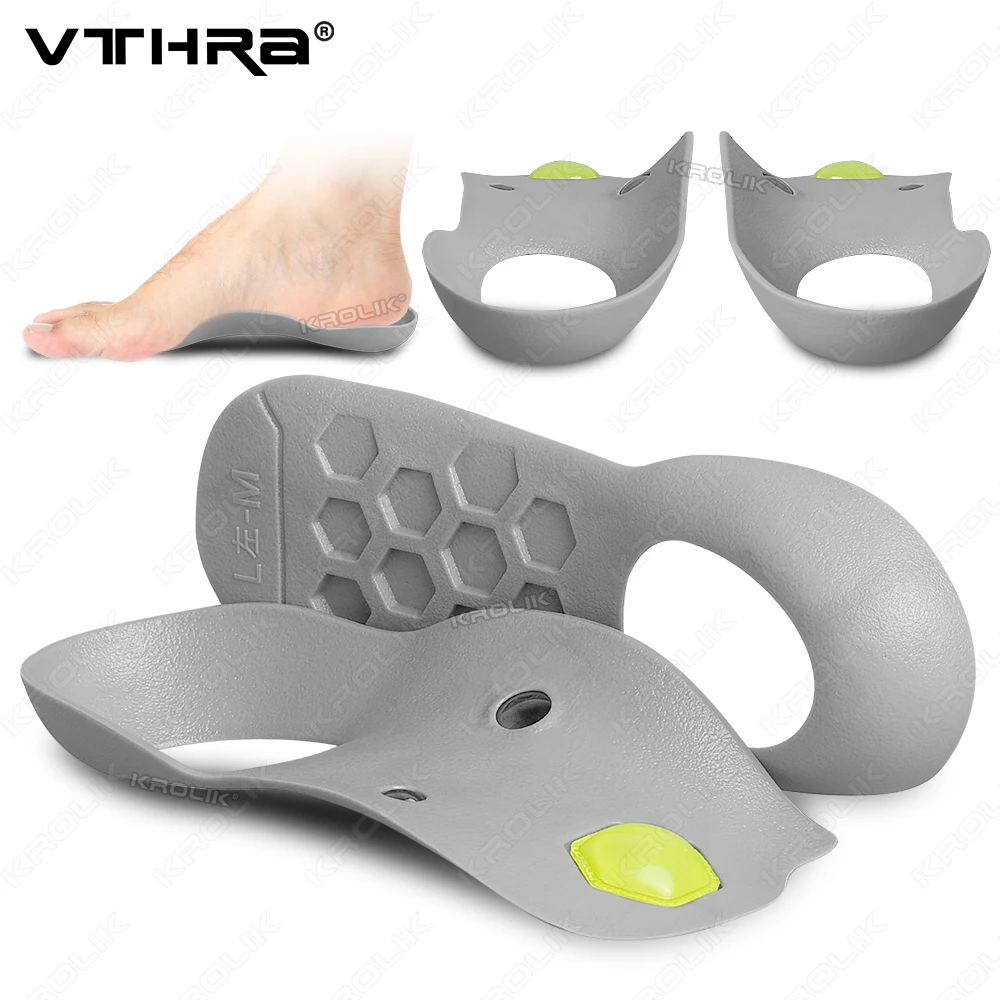 Plantillas ortopédicas planas VTHRA, almohadillas de suela para zapatos para la salud del pie, almohadilla de soporte para arco insertar plantillas para el cuidado de los pies