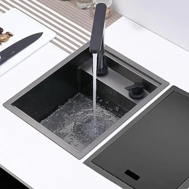 Undermount Mini Bar Sink 304 Stainless Steel Small Hidden Sink Single Bowl for Island Coffee Shop RV Camper with Faucet