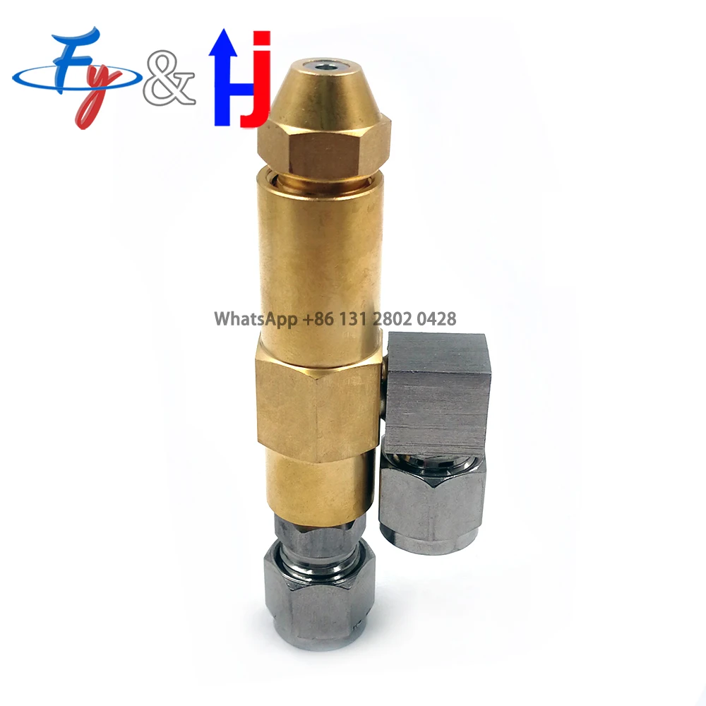 Siphon Oil Air Atomizing Jet Combustion System Accessories, Full Cone Fuel Injector, Brass Waste Oil Burner Nozzle