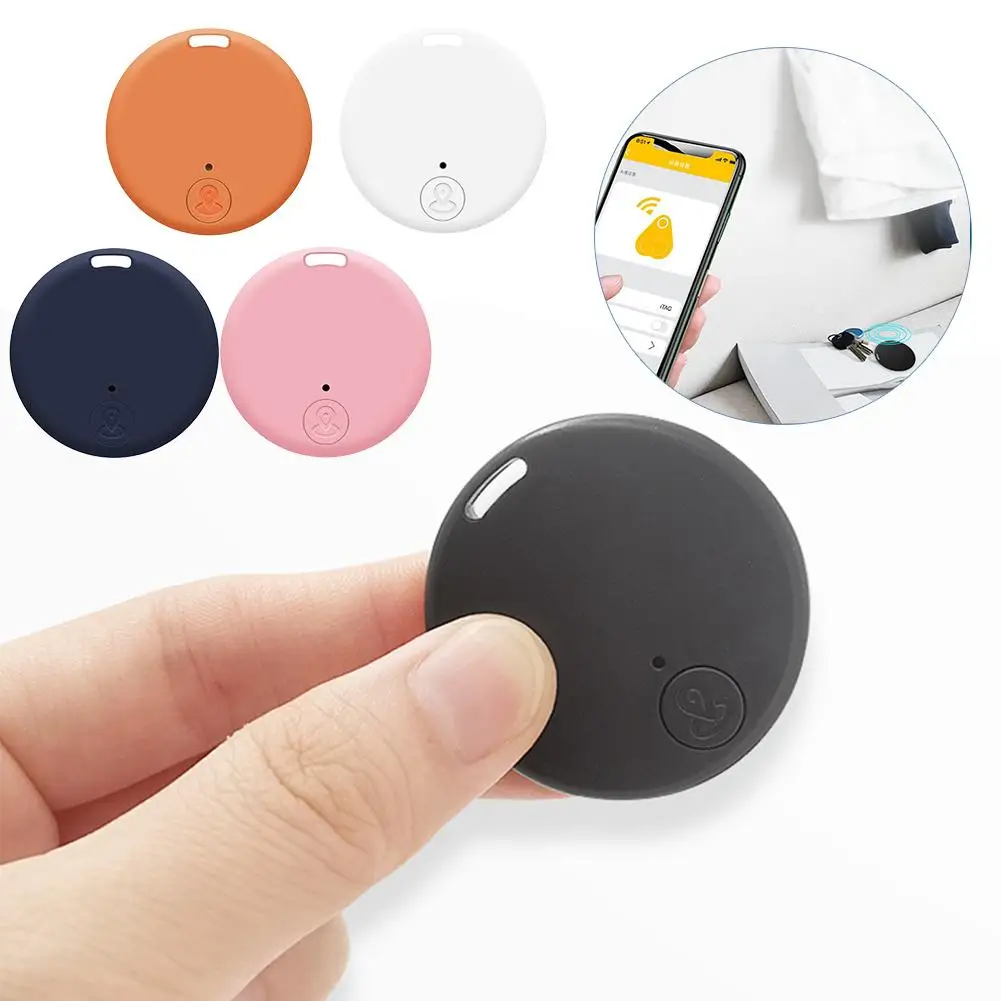 Mini Bluetooth Tracker AntiLost Device Round Pet Kids Bag Wallet Tracking Smart Finder Locator