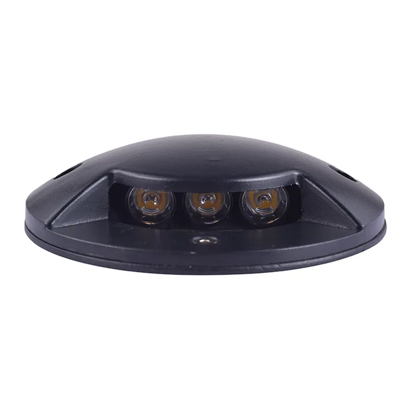 Luz LED subterránea montada en superficie exterior, lámpara de suelo, camino de jardín, paisaje, iluminación lateral enterrada, 3W