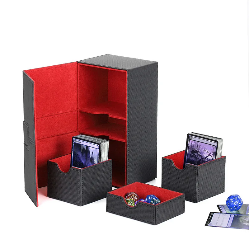 

199+ коробка для колоды карт, органайзер, держатель для хранения, хобби для Commander MTG, органайзер для переноски карт, кожаный ящик для хранения колоды карт