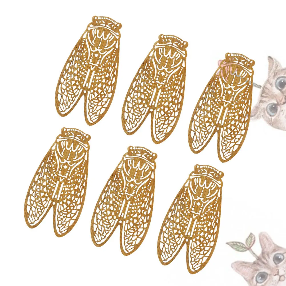 6 قطع من الإشارات المرجعية المصنوعة من الخشب الطبيعي لقراءة الملاحظات وحروف الحب والتقويم واستخدام الهدايا الإبداعية واللوازم المكتبية المدرسية #5