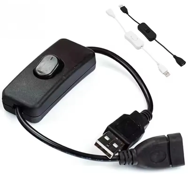 1/2/3/4pcs USB Cable With Switch ON/OFF Cable Extension Toggle Adapter For USB Lamp USB Fan Power Supply Line Durable