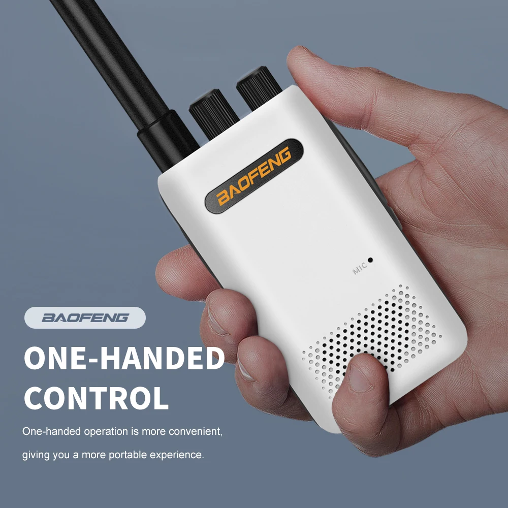 Hot Sale Mini Baofeng Bf-888splus White 5W Walkie-talkie Portable Radio Station Amateur Two Way Receiver Transmitter Transceiver