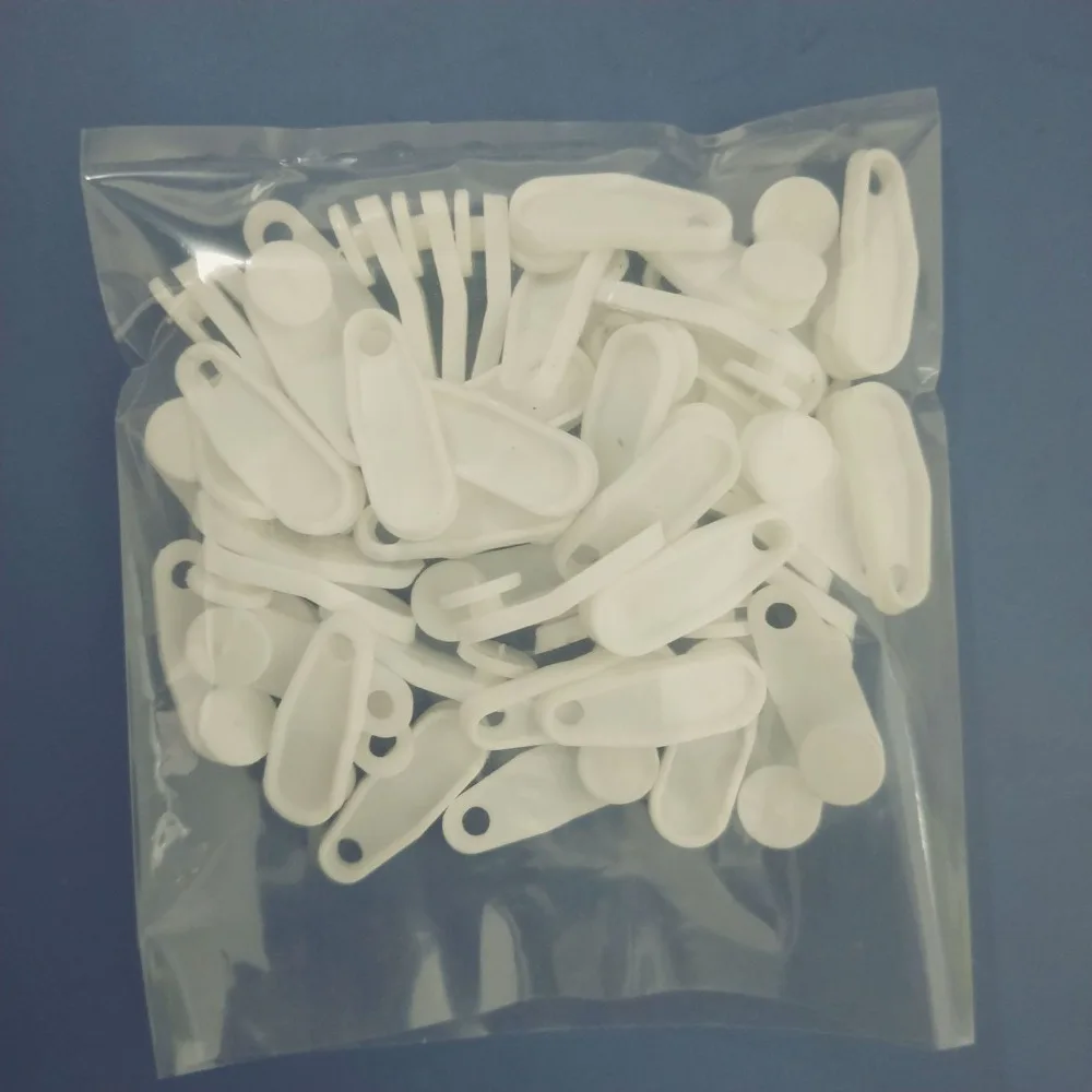 50 Pcs White Curtain Track Clips Easy To Use Durable Multifunction Curtain Accessories Plastic Curtain Track Hooks Bedroom