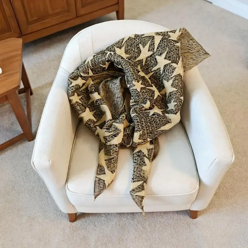 Модный треугольный шарф Y2K Subculture, модный шелковый платок, женская шляпа со звездой в стиле хип-хоп