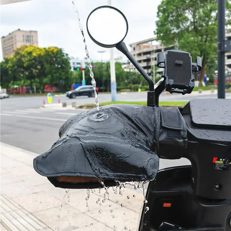 مقود الدراجات النارية الكهربائية، قفازات الزجاج الأمامي الدافئة للشتاء، مقود سيارة البطارية، حماية باردة وسميكة