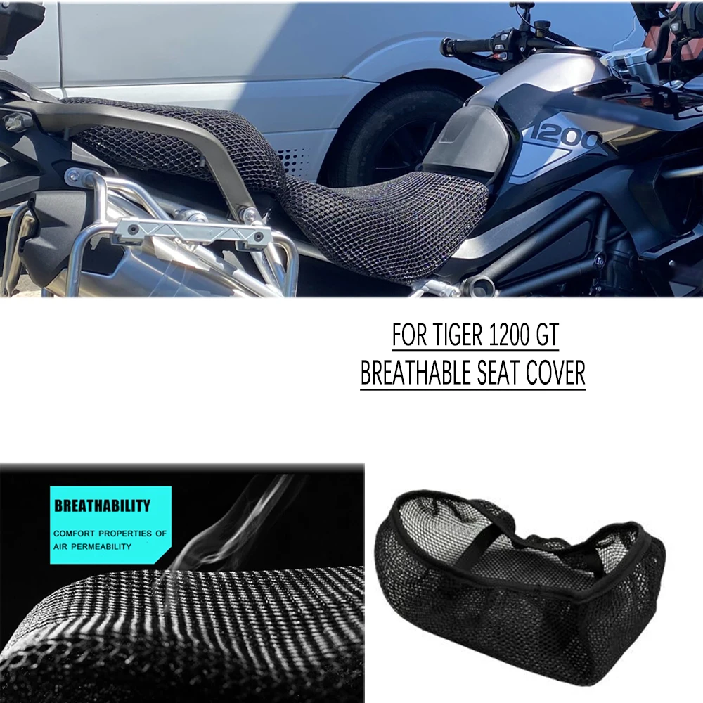 

For Tiger 1200GT Seat Protect Tiger1200 Accessories 3D Breathable Seat Cover For Tiger 1200 GT PRO Insulation Seat Cushion